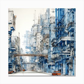 Futuristic City 48 Canvas Print