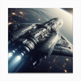 Spaceship In Space 19 Canvas Print