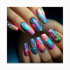 Splatter Nails Canvas Print