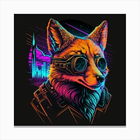 Fox In Space Canvas Print