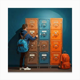 Firefly Travel, Locker, School, Gym, Storage, Secure, Personal, Belongings, Safety, Convenience, Org (11) Canvas Print