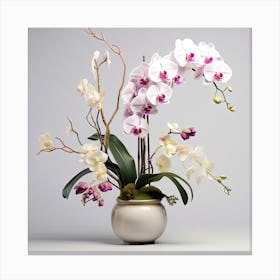 Orchids In A Vase 1 Canvas Print