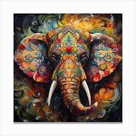 Elephant Series Artjuice By Csaba Fikker 045 Canvas Print