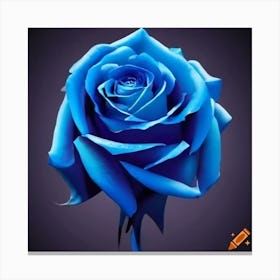 Craiyon 233102 Blue Rose With Transparent Background Canvas Print