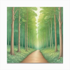 Path In The Woods 1 Canvas Print