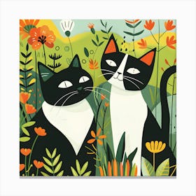 Purr Fect Garden Dwellers Canvas Print