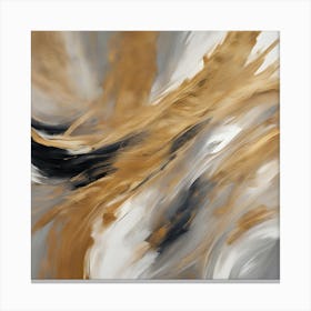 Abstract - Gold And Black Canvas Print