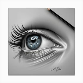 Eye Drawing  Print Canvas Print