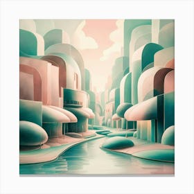 Futuristic City 26 Canvas Print