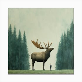 Cute Elk 3 Canvas Print