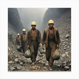 Mine Workers In China Canvas Print
