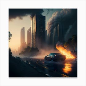City On Fire (14) Canvas Print