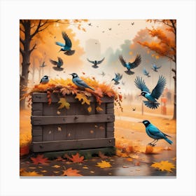 Autumn Birds 5 Canvas Print