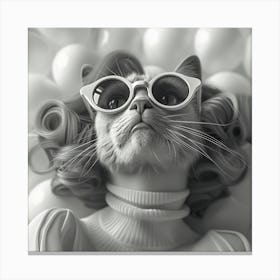 Cat in Style 4 Canvas Print