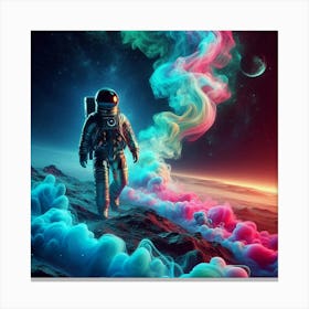 Astronaut In Space Canvas Print