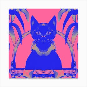 Cats Meow Pink Canvas Print