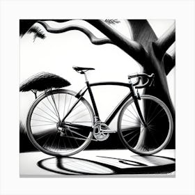 Shadow Of A Bike Canvas Print