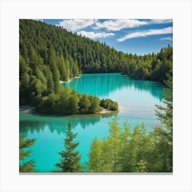 Turquoise Lake 3 Canvas Print