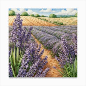 Lavender Field 1 Canvas Print