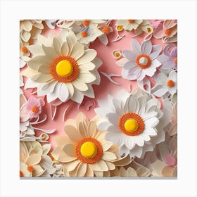 Paper Flower Art Canvas Print