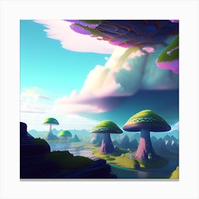 Mushroom Forest 4 Canvas Print