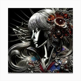 Japan Traditional Geisha Illustration By Ad 14 Canvas Print