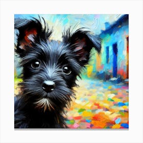 Black puppy 2 Canvas Print