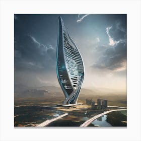 Futuristic Skyscraper 12 Canvas Print