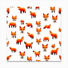 Fox pattern Canvas Print