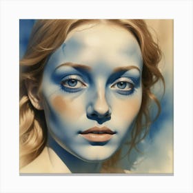 Girl With Blue Eyes 7 Canvas Print