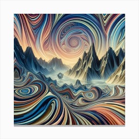 Hypnotic Dreams Mountains Canvas Print