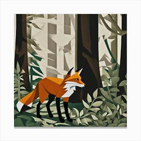 Fox In The Woods 19 Canvas Print