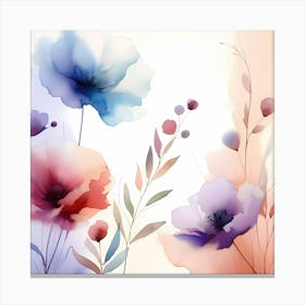 Watercolor Flowers 29 Canvas Print