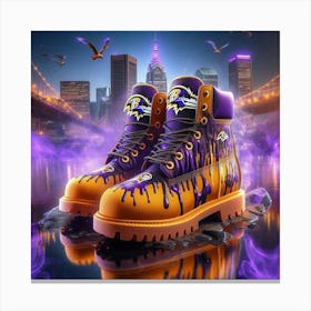 Baltimore Ravens Boots 1 Canvas Print