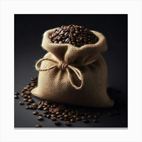 Coffee Beans In A Sack 1 Canvas Print