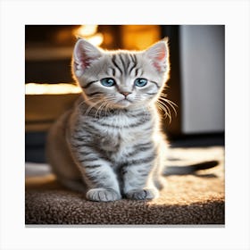British Shorthair Kitten 1 Canvas Print