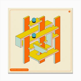 Impossible Geometrics 14 Square Canvas Print