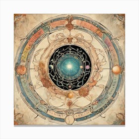 Astrological Nouveau Chart Series - 16 Canvas Print