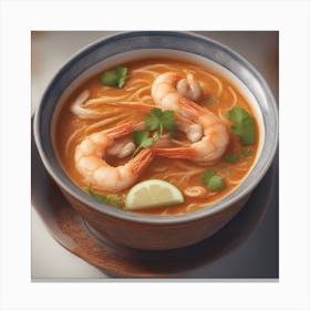 Delicious and Spicy: Authentic Sarawak Laksa Canvas Print