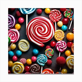 Colorful Lollipops Canvas Print