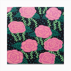 Pink Roses 1 Canvas Print