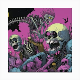 Bone Rave: A Dance of the Undead Canvas Print