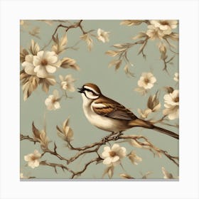 Bird On A Branch 2 Canvas Print