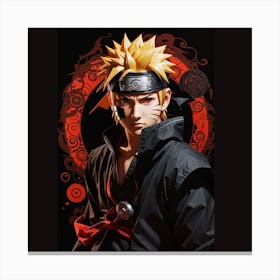 Naruto Black Art Canvas Print