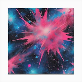 Pink Splatters Canvas Print