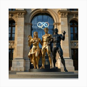 Olympic Statues Canvas Print