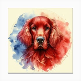 Watercolor Irish Setter 4 Canvas Print