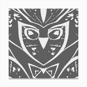 Abstract Owl Two Tone Greyscale 1 Canvas Print