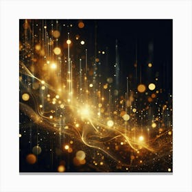 Abstract Golden Light Bokeh Canvas Print