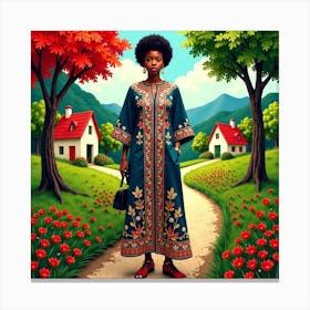 Afro-American Woman Canvas Print